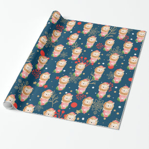 Papier Cadeau Personnaliser des fêtes du lion