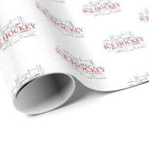 Papier Cadeau Personnaliser, Merci d'entraîneur de hockey sur gl