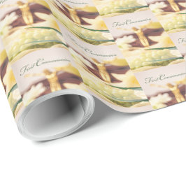 Papier Cadeau Personnaliser, Première communion Félicitations