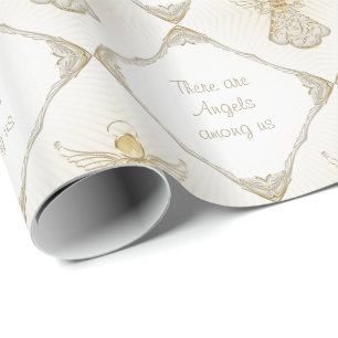 Papier Cadeau Personnalisez:  Ange de Noël de la grâce Motif