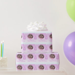 Papier Cadeau Personnalisez Birthday Girl Winter Onederland Phot