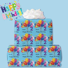 Papier Cadeau Personnalisez Joyeux Anniversaire Nom et âge de l'