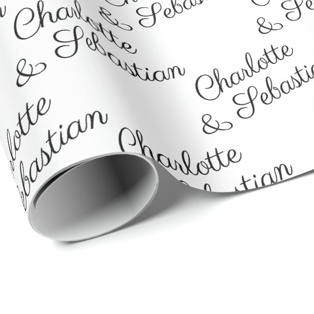 Papier Cadeau Personnalisez votre propre typographie (Coin rond)