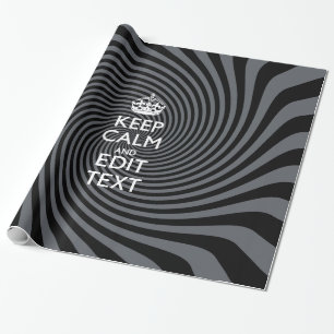 Papier Cadeau Personnalisez votre texte de garder le calme sur u