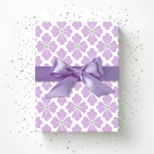 Papier Cadeau Petal Diamond en lilas et vert