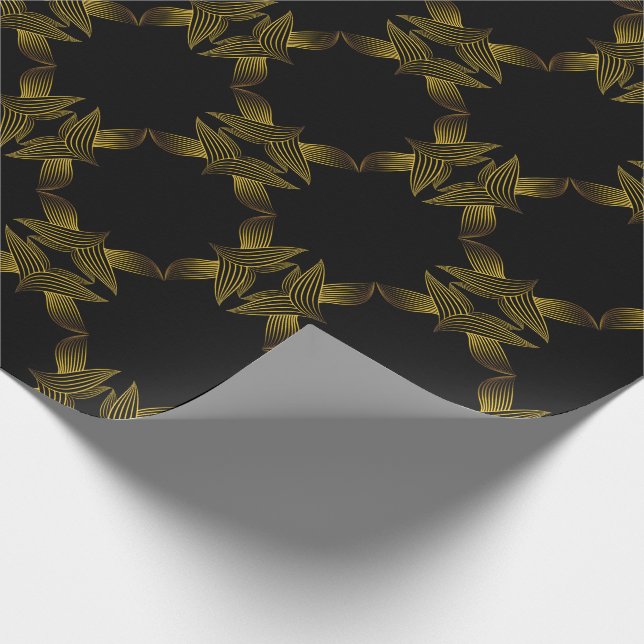 Papier Cadeau pétale de fleur d'or (Coin)