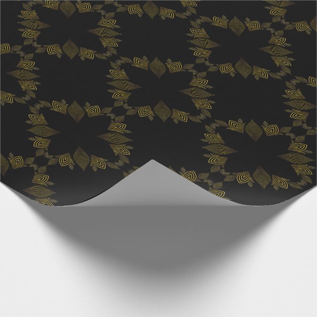 Papier Cadeau pétale de fleur d'or (Coin)