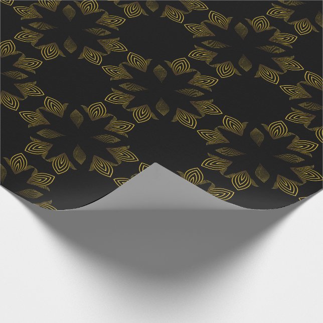 Papier Cadeau pétale de fleur d'or (Coin)