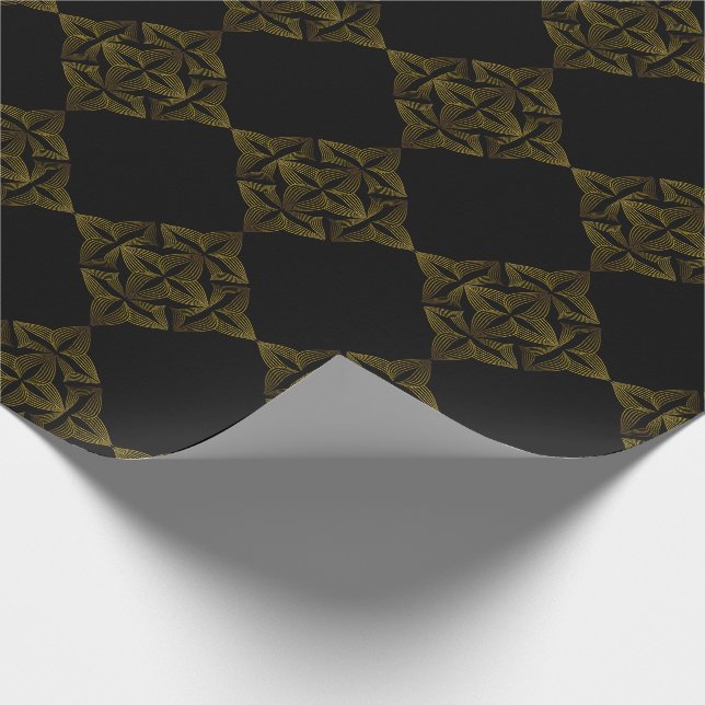 Papier Cadeau pétale de fleur d'or (Coin)