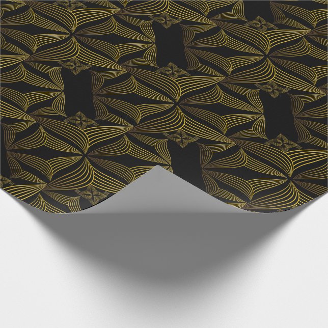 Papier Cadeau pétale de fleur d'or (Coin)