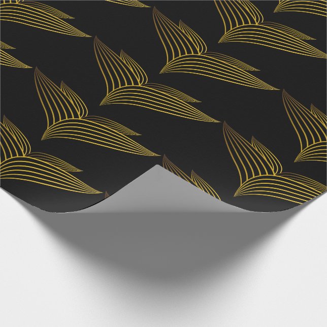 Papier Cadeau pétale de fleur d'or (Coin)