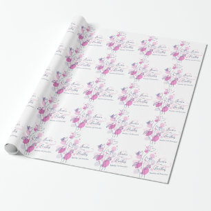 Papier Cadeau Pétales de fleurs de Confetti enveloppement mariag