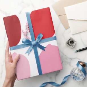 Papier Cadeau Pétales de fleurs roses rouges