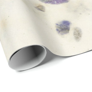 Papier Cadeau Pétales florales Kraft Naturelles Monnaie Mulberry