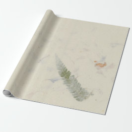 Papier Cadeau Pétales florales Kraft Naturelles Mulberry Fern De