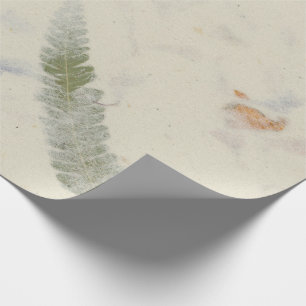 Papier Cadeau Pétales florales Kraft Naturelles Mulberry Fern De