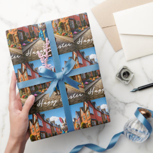 Papier Cadeau Peter Lapin de Pâques Panier d'oeufs de Pâques
