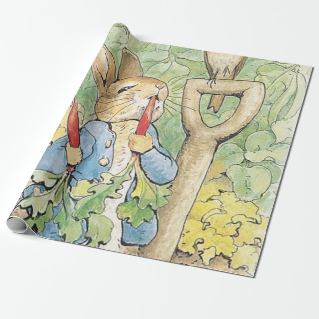 Papier Cadeau Peter Rabbit In The Garden - Beatrix Potter (Déroulé)