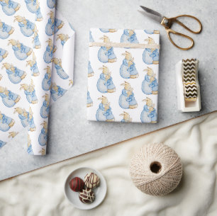 Papier Cadeau Peter Rabbit Mama & Baby Bunny Aquarelle