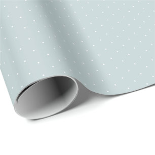 Papier Cadeau Petit cadeau pois bleu pâle blanc motif