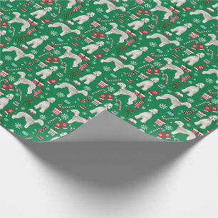 Papier Cadeau Petit chien de Noël de Bedlington Terrier
