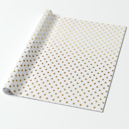 Papier Cadeau Petit Confetti Pois blanc doré