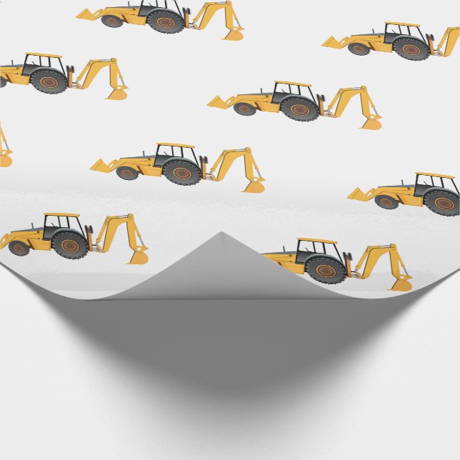 Papier Cadeau Petit Digger - Papier à enveloppement brillant, 30 (Coin)