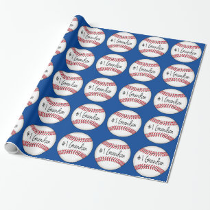 Papier Cadeau Petit-fils du numéro un sur le base-ball