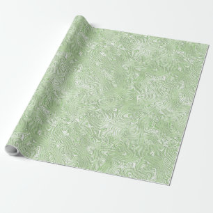Papier Cadeau Petit motif en soie moirée vert citron
