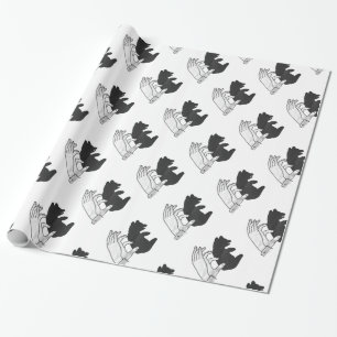 Papier Cadeau Petit ours Ours Silhouette Main
