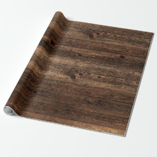 Papier Cadeau Petit pain en bois rustique de papier d'emballage