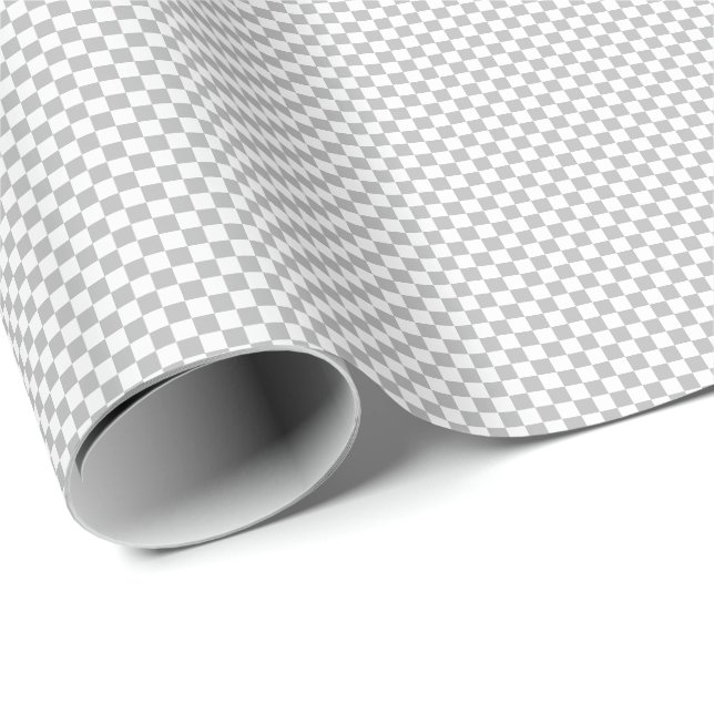 Papier Cadeau Petit papier d'emballage gris et de blanc de (Coin rond)