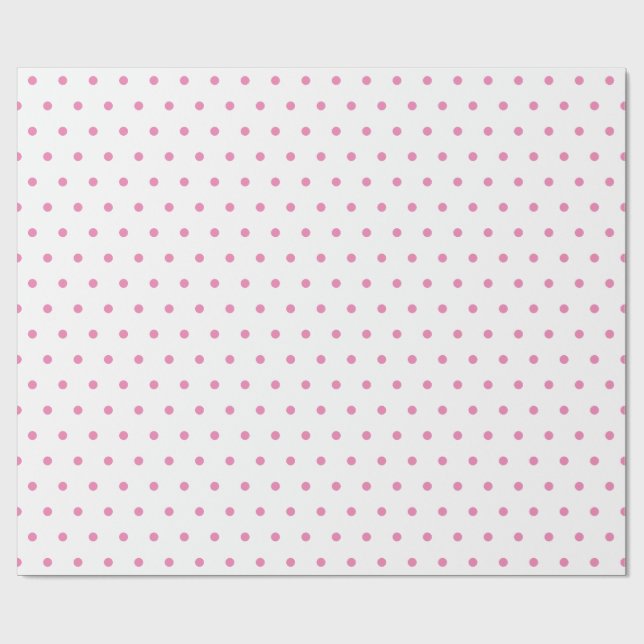 Papier Cadeau Petit Polka rose Point Party cadeau de Noël (Plat)