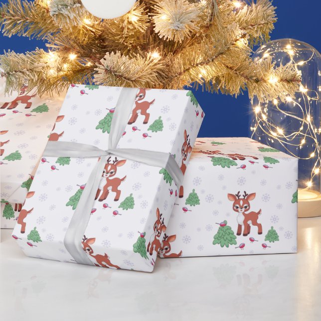 Papier Cadeau Petit renne (Vacances)