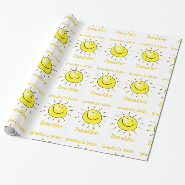 Papier Cadeau Petit soleil de grand-mère (Déroulé)