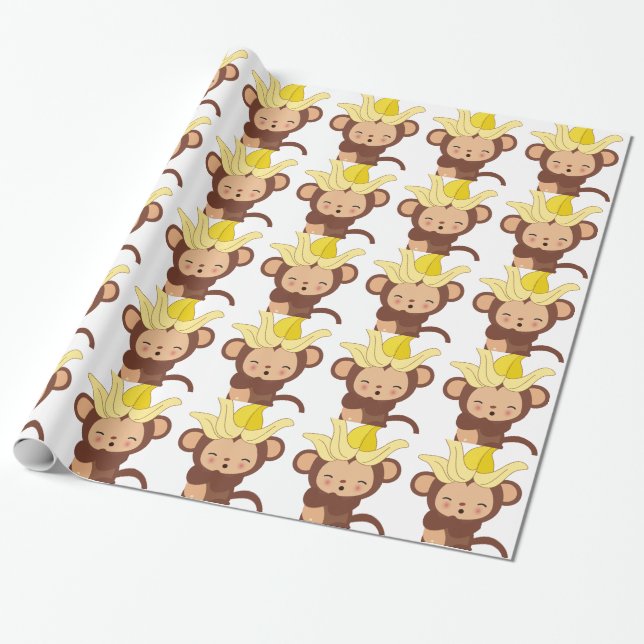 Papier Cadeau Petite collection 108 de singe (Déroulé)