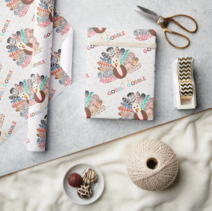 Papier Cadeau Petite Turquie Thanksgiving Anniversaire Ou Baby s