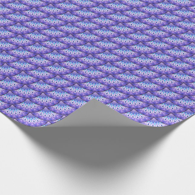 Papier Cadeau Petites fans pourpres et violettes (Coin)