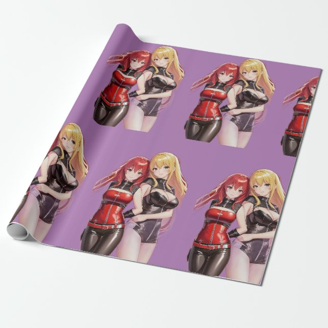 Papier Cadeau Petites filles Anime Thunder_Cove (Déroulé)