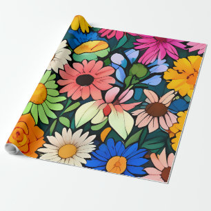 Papier Cadeau Petites fleurs mignonnes