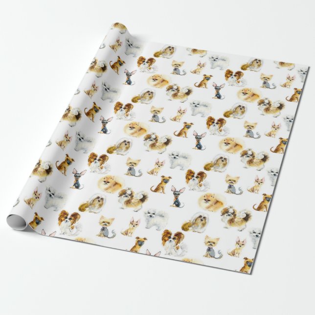 Papier Cadeau Petits chiens (Déroulé)