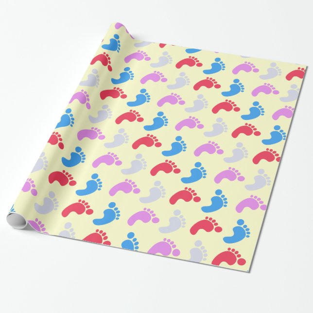 Papier Cadeau Petits Pas (Déroulé)