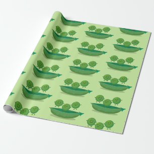 Papier Cadeau Petits pois sauteurs en pod dessin animé illustrat