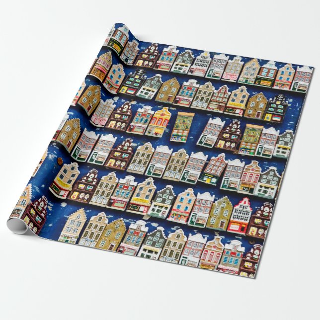 Papier Cadeau Petits souvenirs et cadeaux hollandais - chaussure (Déroulé)