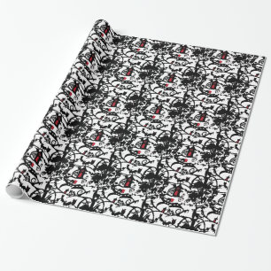 Papier Cadeau Peu de papier d'emballage de capuchon rouge