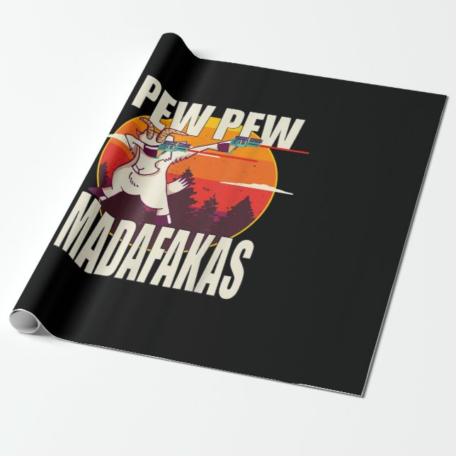 Papier Cadeau Pew Pew Madafakas (Déroulé)