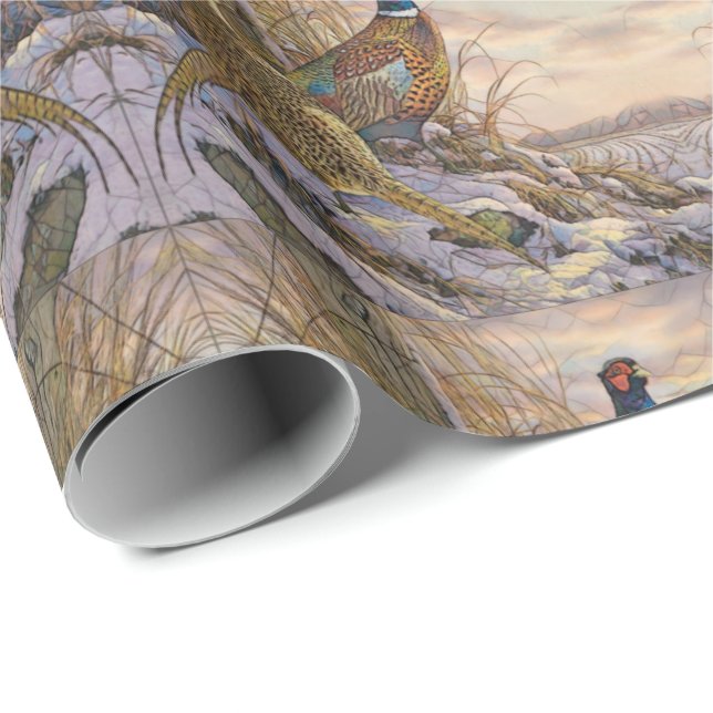 Papier Cadeau Pheasar Pillar Bougie Flask Boîte cadeau Carrelage (Coin rond)