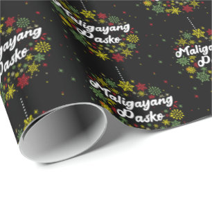 Papier Cadeau Philippines Noël Maligayang Pasko Snowflakes