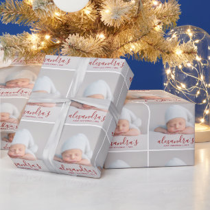 Papier Cadeau Photo Baby First Christmas