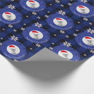 Papier Cadeau Photo bleue de Joyeux Noël de contrôle de Buffalo